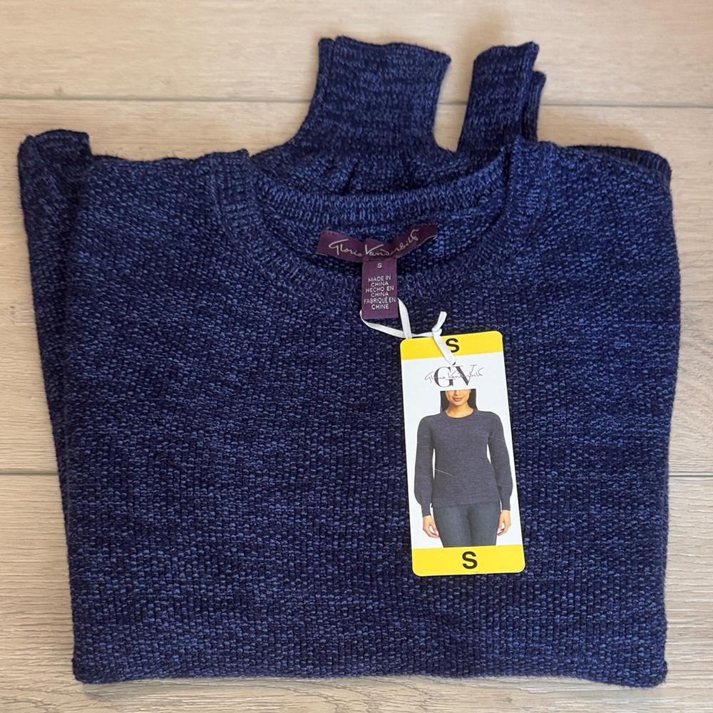 Gloria Vanderbilt Navy Blue Women's Crewneck Sweater